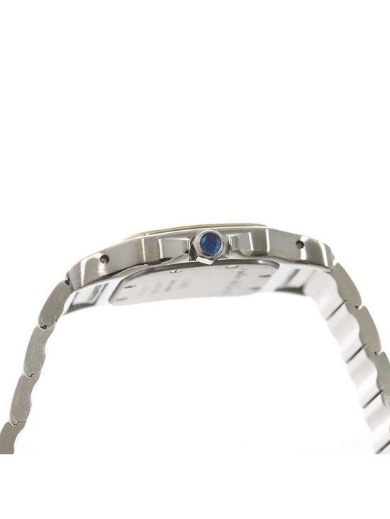 Cartier Santos Galbee SM Combination Watch Ivory 18k Yellow Gold Quartz main image 6